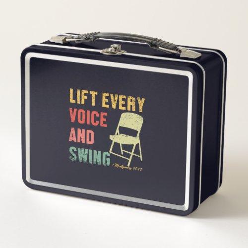 Folding Chair Lift Every Voice and Swing Trending  Metal Lunch Box