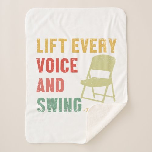 Folding Chair Lift Every Voice and Swing Trending  Sherpa Blanket