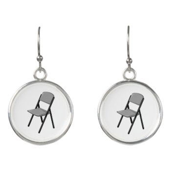Folding Chairs Drop Earrings by CreoleRose at Zazzle