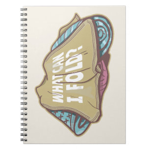 Folding clothes, laundry day notebook