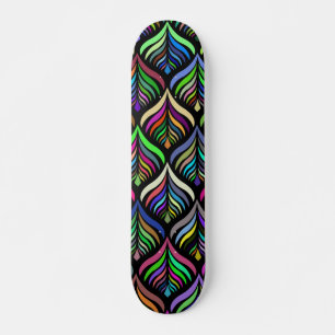 Folding Colors Abstract Rainbow Skateboard