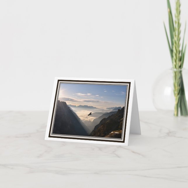 Folding Greeting Card – Italian Alps Sunrise (Front)