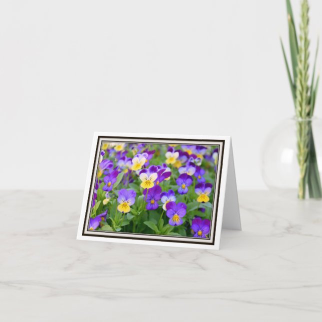 Folding Greeting Card – Violets! (Front)