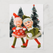 Folding Holiday Card, Merry Christmas Elf