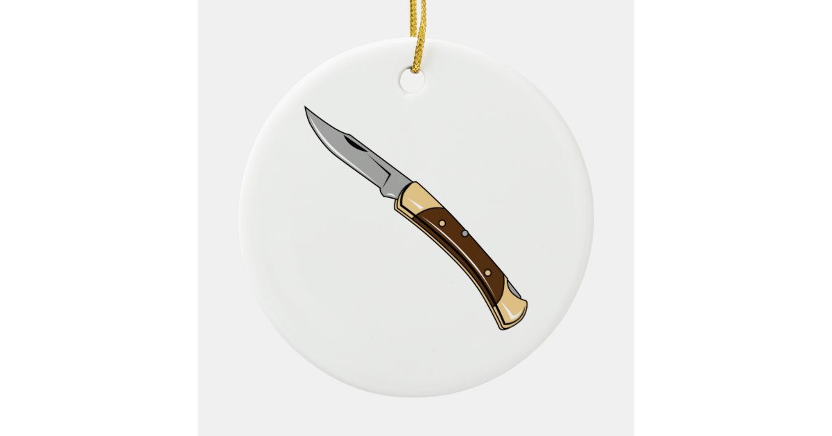 Folding Knife Ceramic Ornament Zazzle