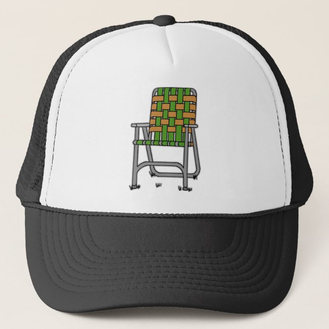 Folding Lawn Chair Trucker Hat (Front)