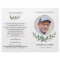 Folding obituary program, olive wreath & silver