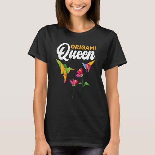 Folding Paper Origami Queen T_Shirt