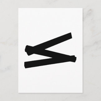 Folding rule postcard