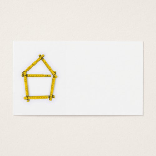 folding ruler - house shape business card template