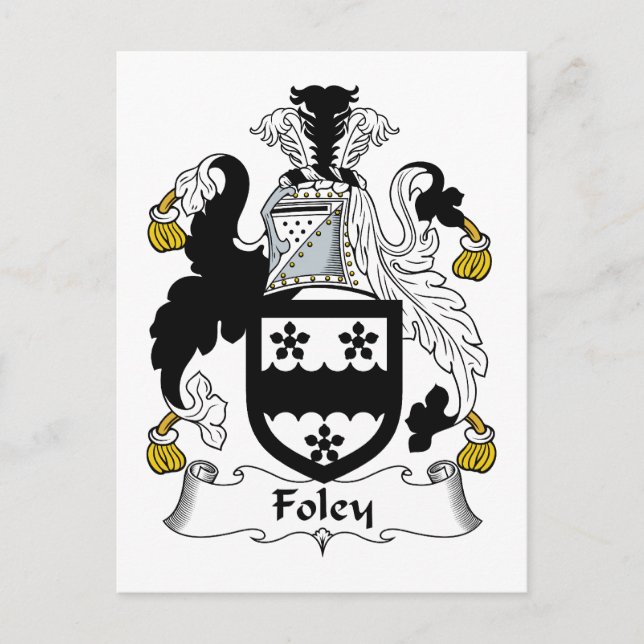 Foley Family Crest Postcard (Front)