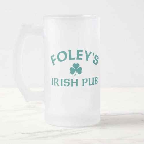 Foleys Irish Pub  Frosted Glass Beer Mug