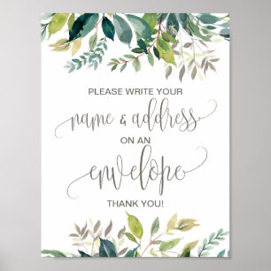 Foliage Address An Envelope Sign