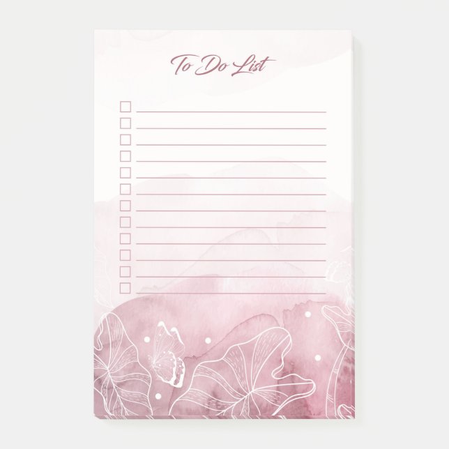 Foliage and Butterfly To Do List Notes (Front)
