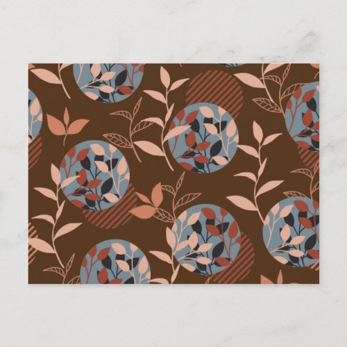 Foliage and Leaves in the Autumn Pattern Postcard