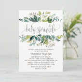 Foliage Baby Sprinkle Invitation (Standing Front)