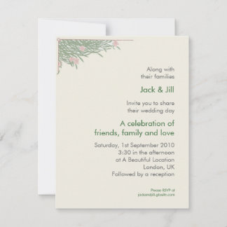 Foliage (Beige Background) 4.25x5.5 Invitation