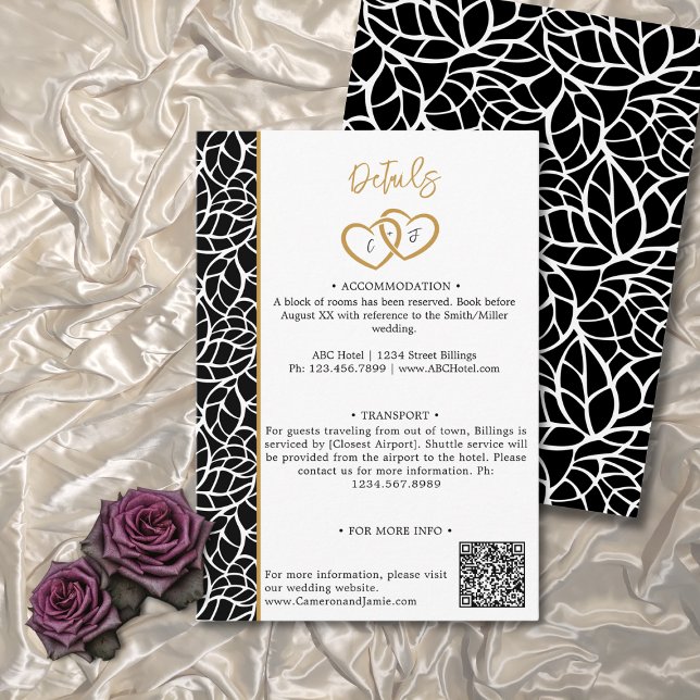 Foliage Border Wedding Invitation Enclosure Card (Foliage Border Wedding Invitation Enclosure Card)