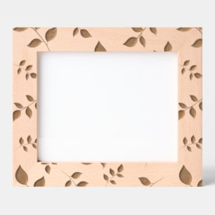 Foliage Branches with Green Leaves Engraved Frames