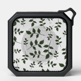 Foliage Branches with Green Leaves on White Bluetooth Speaker