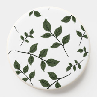 Foliage Branches with Green Leaves on White PopSocket