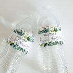 Foliage Bridal Shower Water Bottle Label<br><div class="desc">These foliage bridal shower water bottle labels are perfect for a rustic wedding shower. The design features a boho frame of green leaves and leafy greenery botanicals. These labels add a beautiful detailed touch to your event.</div>