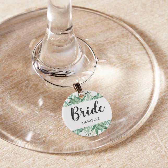 Foliage Bride Monogram Bridal Wedding Party Favor (In Situ)