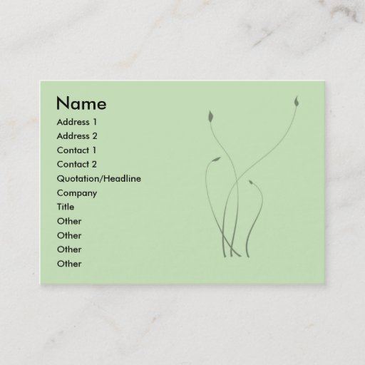 Customizable Foliage | business card