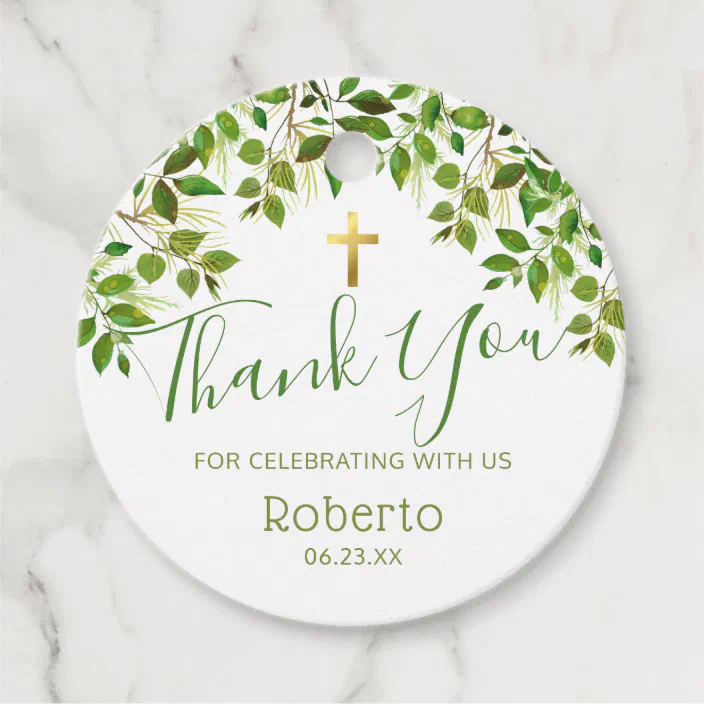 Thank You Tags Wreath Wedding Baby Shower Birthday Christening Baptism Favour