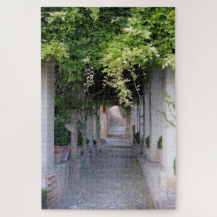 Foliage Covered Walkway, Spain Jigsaw Puzzle