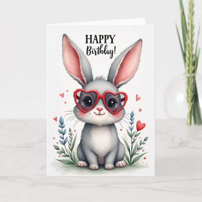 Foliage Creature Birthday Card (Front)