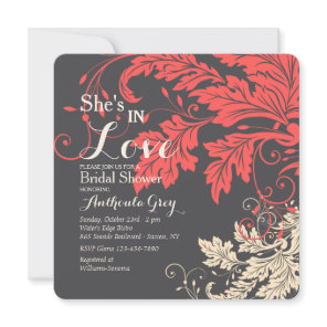 Foliage Drama Square Invitation