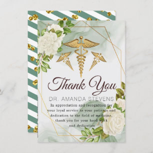 Foliage Elegant Doctor Nurse Thank You Card