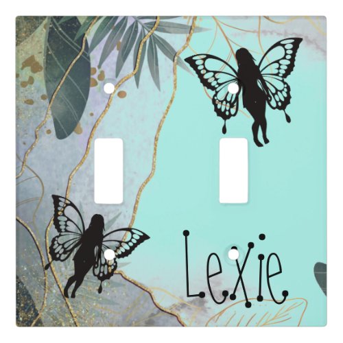 Foliage Fantasy Fairies Personalized Light Switch Cover