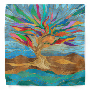 Foliage Fantasy Mosaic Tree Bandana