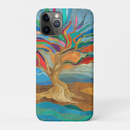 Foliage Fantasy Mosaic Tree iPhone 11 Pro Case