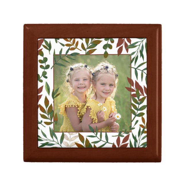Foliage Frame Photo or Message  Gift Box (Front)