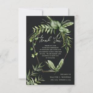 Foliage Frame Sympathy Thank You Card