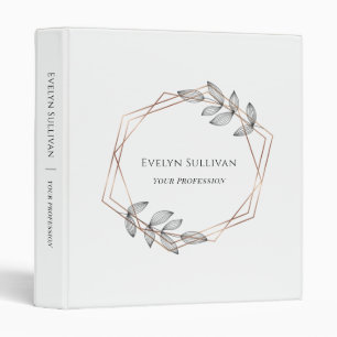 foliage geometric frame binder