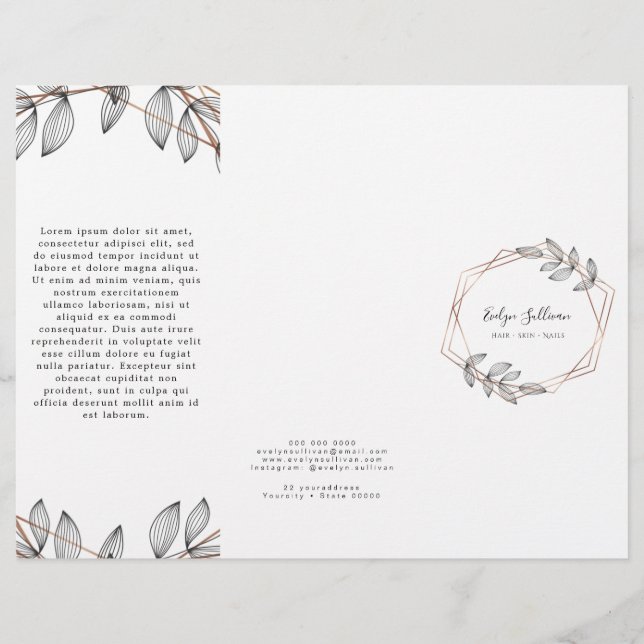 foliage geometric frame brochure (Front)