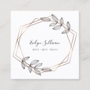 foliage geometric frame business card