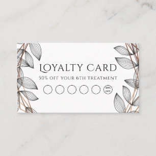 foliage geometric frame loyalty card