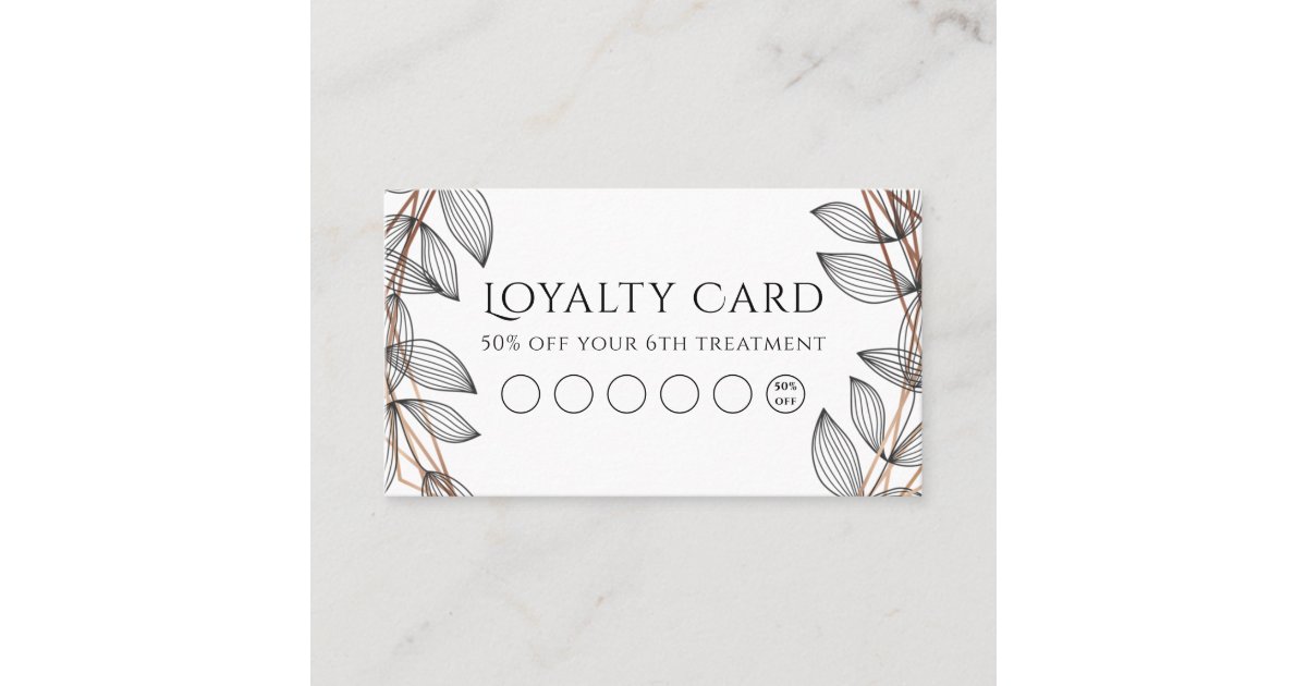 Loyal Frame foliage geometric frame loyalty card | Zazzle