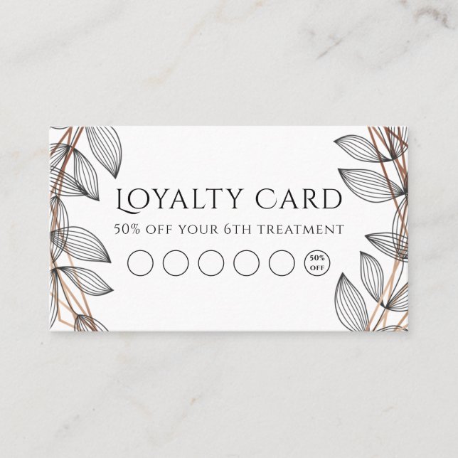 foliage geometric frame loyalty card (Front)