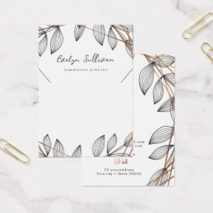 Foliage geometric frame necklace display card