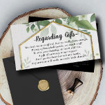Foliage Gold Honeymoon or Wedding Gift Note Enclos Enclosure Card<br><div class="desc">Elegant Modern honeymoon fund request cards,  The cards can be used for wedding money gifts collecting. Perfect to enclose with bridal shower invitations as well as wedding invitations. The card regarding wedding gifts comes in a very beautiful Botanical greenery and foliage rosy design with modern style.</div>
