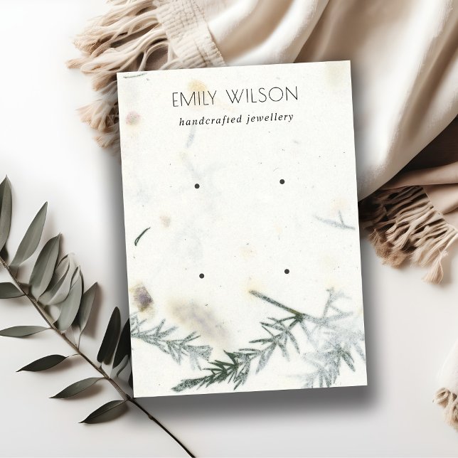 Foliage Handmade Paper Texture 2 Earring Display Business Card (Creator Uploaded)