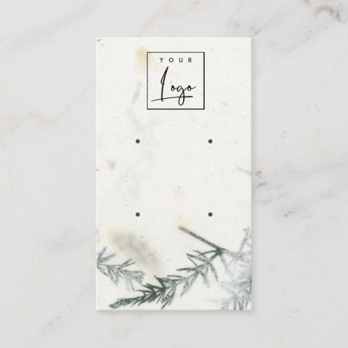 Foliage Handmade Paper Texture Earring Display Business Card