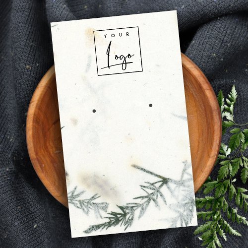 Foliage Handmade Paper Texture Earring Display Business Card