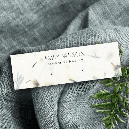 Foliage Handmade Paper Texture Earring Display Mini Business Card